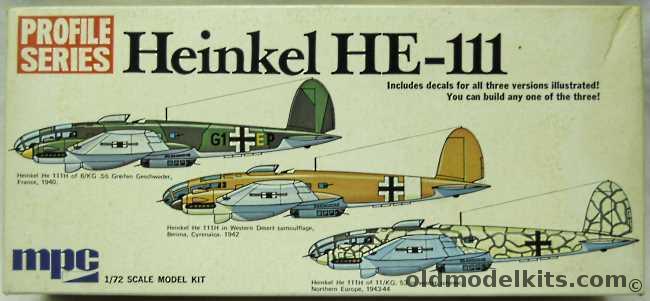 MPC 1/72 Heinkel He-111H Profile Series - 6/KG 55 France 1940 / Benina Cyrenaica 1942 / 11/KG 53 Winter Northern Europe 1943/44 - (He111H), 2-1511-150 plastic model kit